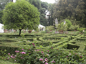 Geometric parterre in the garden of Palazzo Corsini al Prato, Florence.
