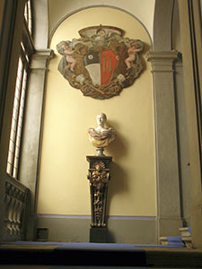 View of the  monumental staircase of Palazzo Ximenes Panciatichi, Florence.