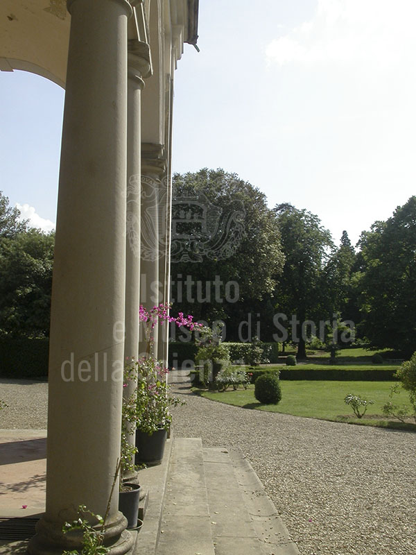Loggia at the entrance to the Torrigiani Garden, Florence.