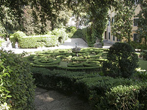 View of the "Annalena"  or "Corsi" Garden in Florence from the terace on Via de'Serragli.