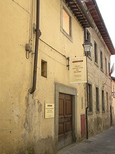 Entrance to the  Museo e centro studi del Teatro, Scenografia e Costume, Bibbiena.