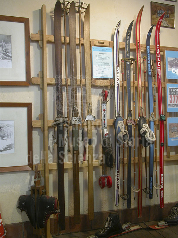 Panoramical view of cross-country skiing from the 1930s to the '90s, Museo dello Sci, Stia.