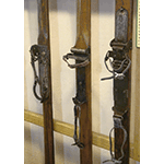 Ski bindings from the first decades of the 20th century, Museo dello Sci, Stia.
