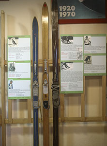 Section dedicated to national ski champions (1920-1970),  Museo dello Sci, Stia.