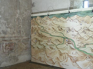 Mappa raffigurante l'incastellamento del Casentino, Museo della Civilt Castellana, Castel San Niccol.