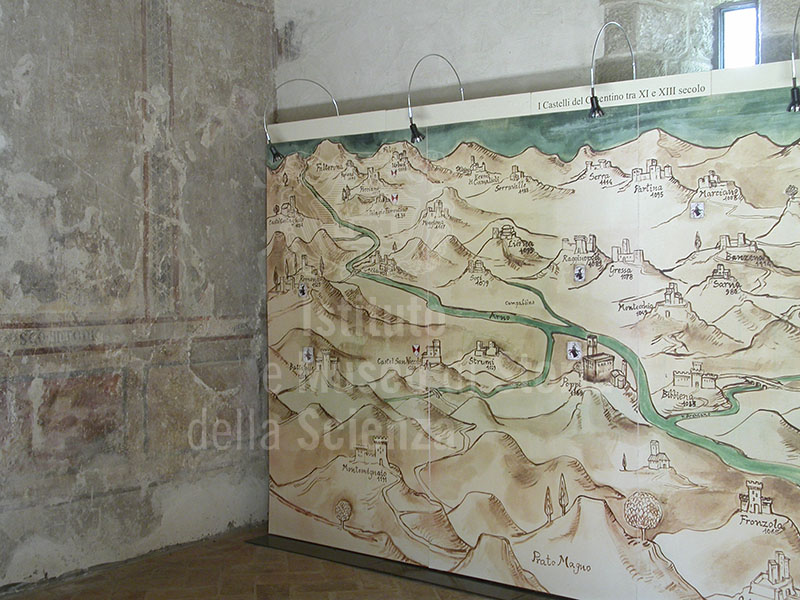 Map showing the fortification of the Casentino, Museo della Civilt Castellana, Castel San Niccol.