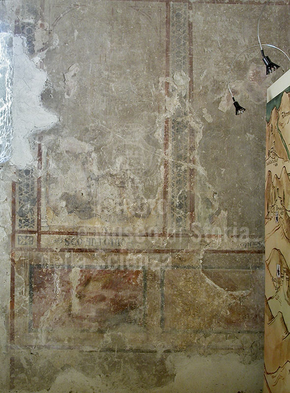 Resti di un affresco all'interno della chiesa sconsacrata di Castel San Niccol, oggi sede del Museo della Civilt Castellana.
