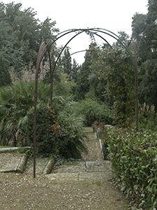 Particolare del giardino di Villa Montalto a Firenze.