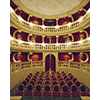 Hall with three orders of boxes in the Teatro Dovizi at Bibbiena.