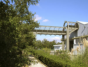 Exterior of the geothermal energy plant, Radicondoli.