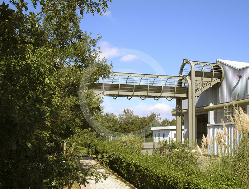 Exterior of the geothermal energy plant, Radicondoli.
