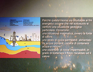 Panel on geothermy , Museo delle Energie, Radicondoli.