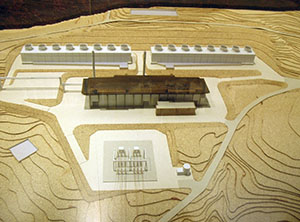 Model of the geothermal station, Museo delle Energie, Radicondoli.