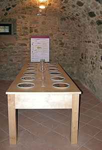 Table laid for a banquet, Museo della Vite e del Vino of Scansano.