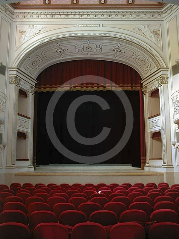 Stage of the Teatro Castagnoli in Scansano.