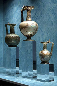 Roman glassware, Castello Banfi, Montalcino.
