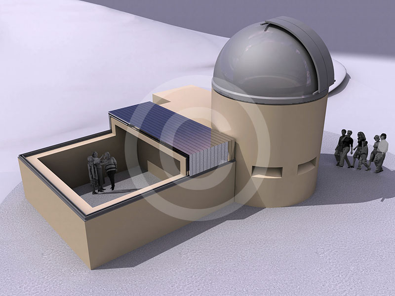 "Il progetto dell'Osservatorio", modello dell'Osservatorio Astronomico di Punta Falcone, Piombino.