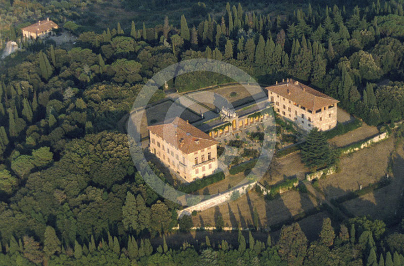 Veduta aerea di Villa Caruso Bellosguardo, Lastra a Signa.