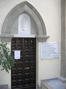 Main entrance to the Hospital's chapel, Fivizzano.