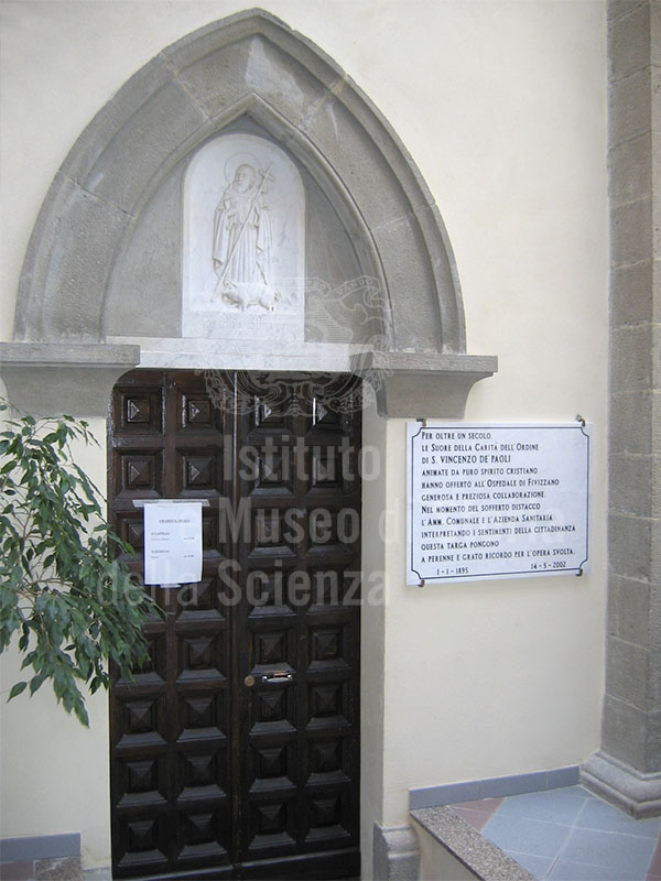 Main entrance to the Hospital's chapel, Fivizzano.