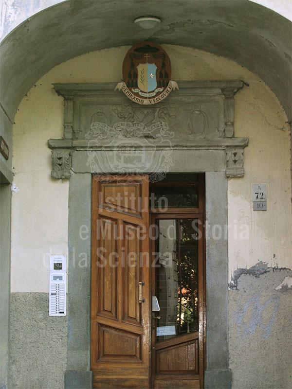 Entrance portal to the Library of the Episcopal Seminary, Pontremoli.