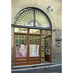Entrance to the Pharmacy Melosi, Lucca.