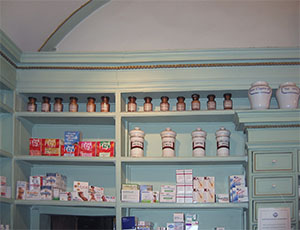 Medicinal herb jars, Pharmacy Baldi Marini, Lucca.