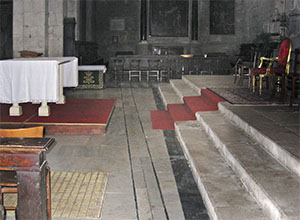 Linea meridiana all'interno della Chiesa di Santa Maria Forisportam, Lucca.