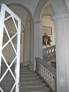 Interno di Palazzo Lucchesini, sede dell'Istituto di Istruzione Superiore "N. Machiavelli", Lucca.
