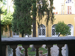 Garden of Palazzo Lucchesini, seat of the Liceo Classico "N. Machiavelli", Lucca.