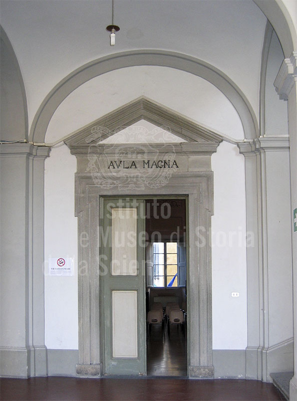 Entrance to the Aula Magna, Liceo Classico "N. Machiavelli", Lucca.