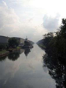 "Navicelli" Canal from Tirrenia towards Livorno.