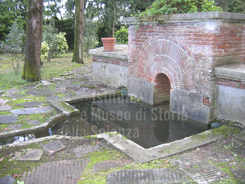 Water channels in the garden of Villa Reale di Marlia, Capannori.