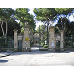Entrance of Villa Fabbricotti, main headquarters of the "Francesco Domenico Guerrazzi" Municipal Library of Livorno, Livorno.