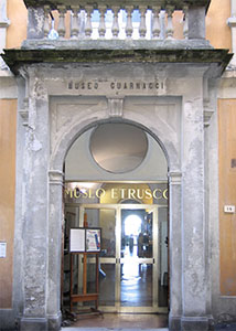 Entrance to the Guarnacci Etruscan Museum, Volterra.