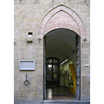Entrance to theGuarnacci Library, Volterra.