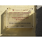 Sign at the entrance to the Centro di Documentazione della Battaglia di Anghiari.