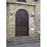 Entrance to the Biblioteca Comunale di Castiglion Fiorentino.