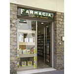 Ingresso della Farmacia Burchini, Terranuova Bracciolini.