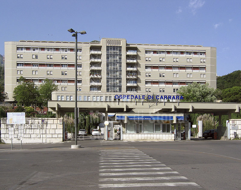 Exterior of the Carrara Hospital.