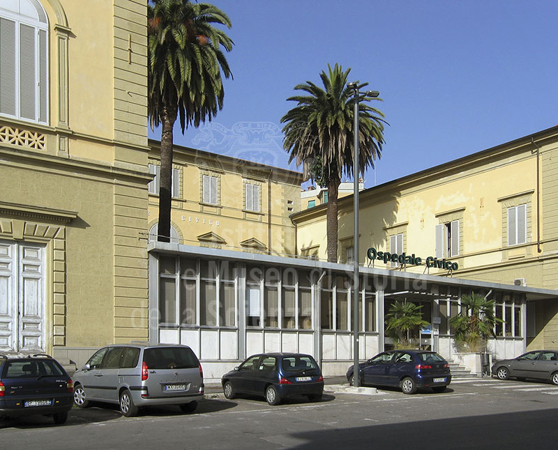 Exterior of the Carrara Hospital.