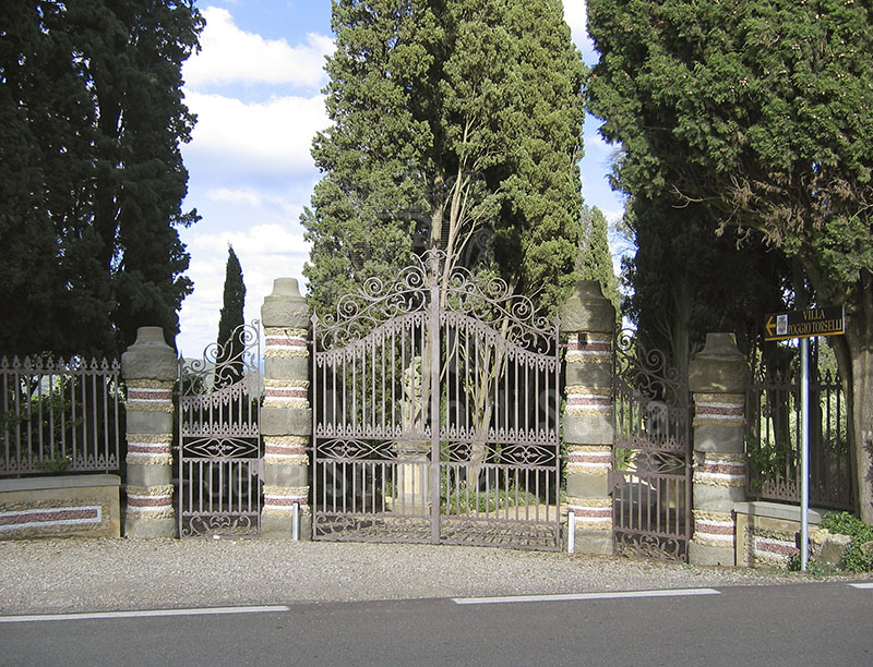Entrance to Villa Poggio Torselli, San Casciano in Val di Pesa.