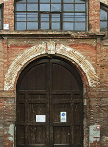 Entrance portal to the Medici Shipyards, Pisa.