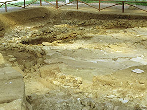Archaeological excavation in the Etruscan-Roman Thermal Baths of Sasso Pisano, Castelnuovo di Val di Cecina.
