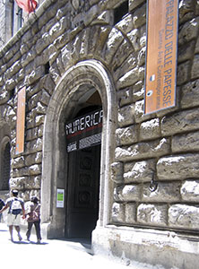 Entrance to Palazzo delle Papesse, Siena.