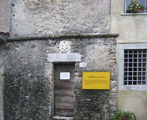 Entrance portal to the Medici Tower, Stazzema.