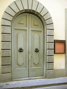 Entrance portal to the Teatro Metastasio, Prato.