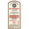 Vintage label on a syrup prepared by the Pharmacy Baldi, Lucca.