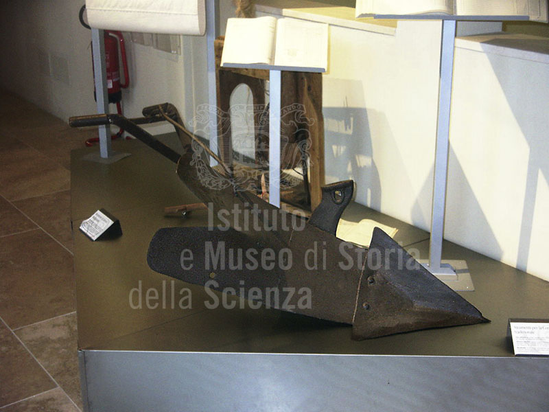 Traditional tools of work, asymmetrical plough, Museum of Grapes and Wine, "I Lecci" Wine Culture Centre, Montespertoli.