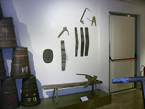 Barrel-makers tools, Museum of Grapes and Wine, "I Lecci" Wine Culture Centre, Montespertoli.